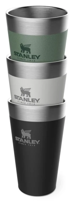 Thermosbeker Stanley Adventure Stacking Vacuum Pint Matte Black 0,47L -Kampeeruitrusting Winkel 3 Adventure Stacking Vacuum Pints