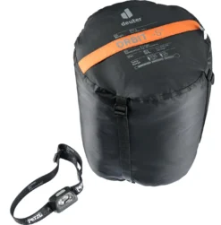 Slaapzak Deuter Orbit -5G SL Zip Right Mandarine Slate-Blue -Kampeeruitrusting Winkel 3 yyqqq 1