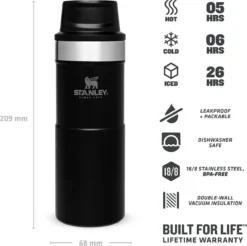 Thermosbeker Stanley The Trigger Action Travel Mug Matte Black Pebble 0,35L 12 Thermosbeker Stanley The Trigger Action Travel Mug Matte Black Pebble 0,35L -Kampeeruitrusting Winkel 4 1200x1194 1