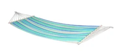 Hangmat Bo-Garden Santa Barbara Met Spreidstok Blauw Beige
