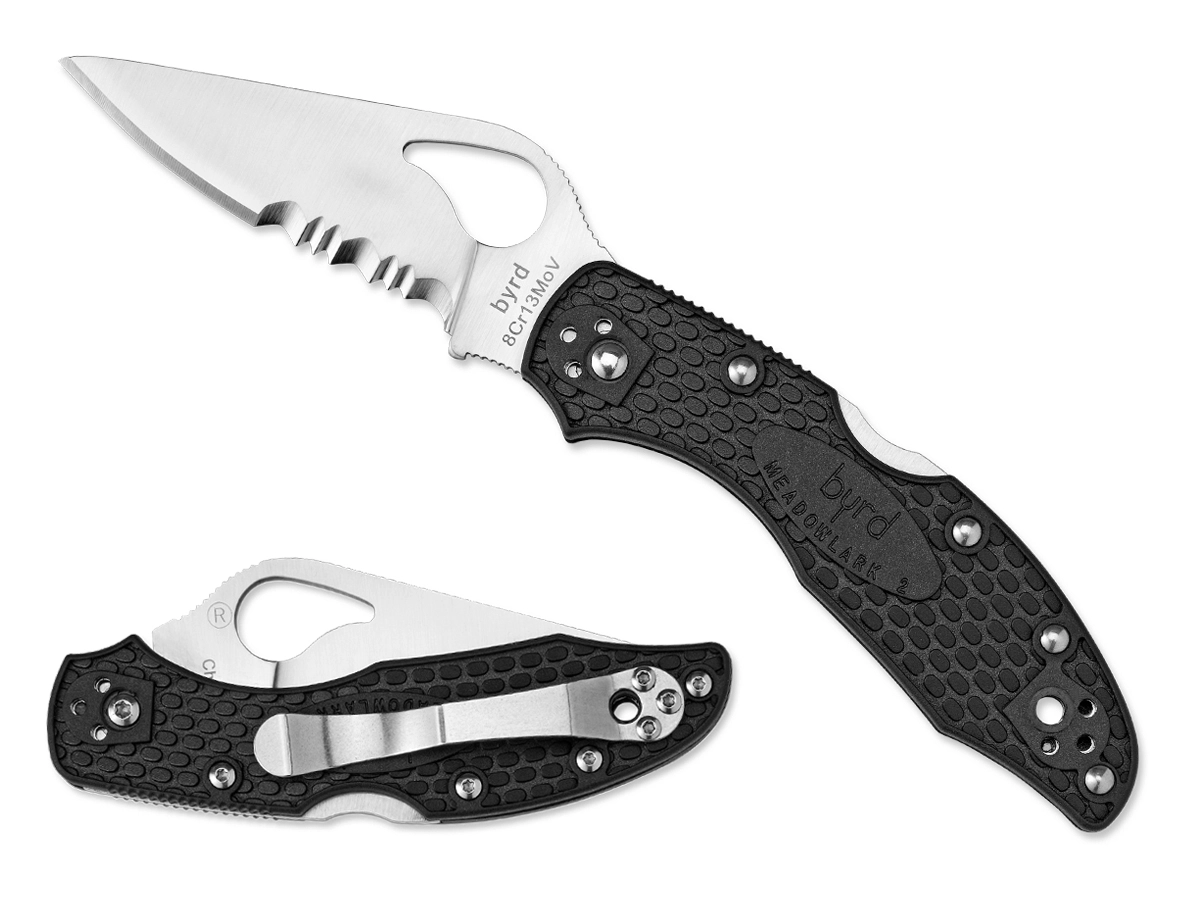 Vouwmes Spyderco Meadowlark2 Serrated Black 3 Vouwmes Spyderco Meadowlark2 Serrated Black