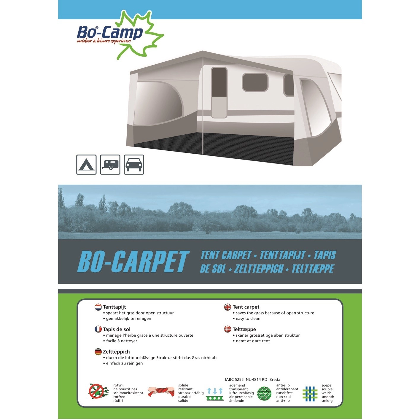 Tenttapijt Bo-Camp Antraciet (2,5 X 4 M) 3 Tenttapijt Bo-Camp Antraciet (2,5 X 4 M)