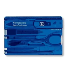 SwissCard 10 Functies Transparant Blauw Victorinox
