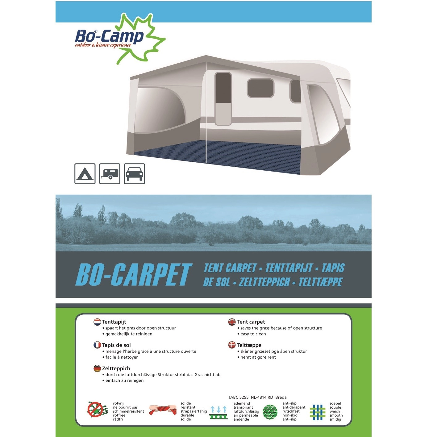 Tenttapijt Bo-Camp Blauw (3 X 5 M) 2 Tenttapijt Bo-Camp Blauw (3 X 5 M)