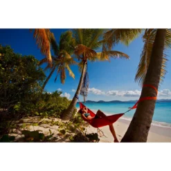 Hangmat Eno SingleNest Red Charcoal -Kampeeruitrusting Winkel eno sh004 eno singlenest red charcoal 8